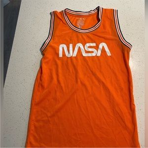 NASA orange, black, and white 90’s inspired Tank Pacsun